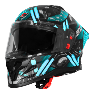 SBH-61 ISS SXE ST1 WITH TPE EDITION GLOSSY BLACK WITH CYAN GREEN